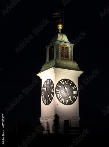 The clock photographed at night is better known as the 