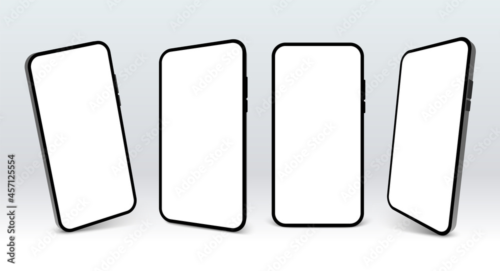Smartphone mockup vector screen cell phone 3d. Smart phone mockup background isolated template Smartphone mockup vector screen cell phone 3d. Smart phone mockup background isolated template