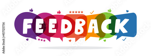 We want your feedback. Feedback concept. Vector illustration