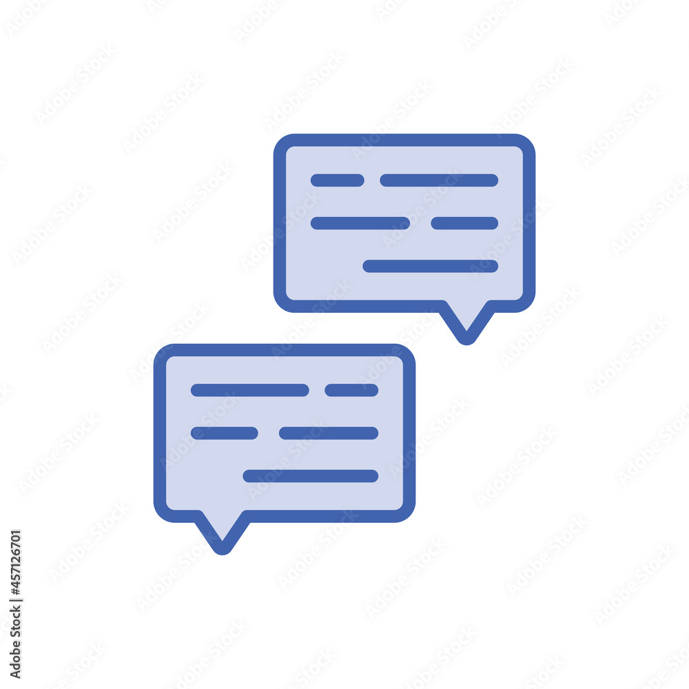 Talk bubble speech icon. Chat on line, dialog symbol. Text balloon.