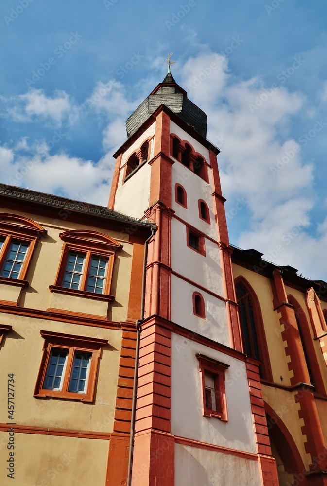 Kirchturm, Deutschhauskirche, Würzburg, Zellerau