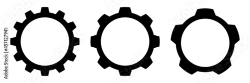 Set of gear wheel icons