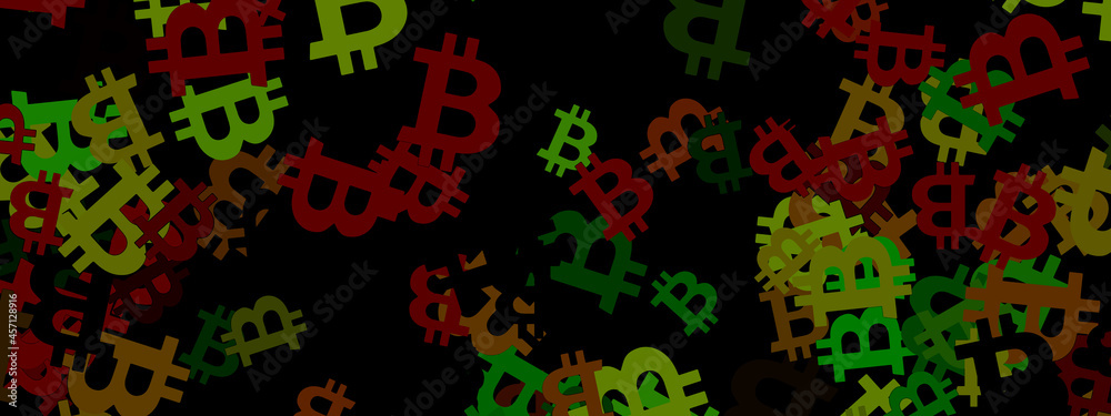 An abstract bitcoin sign pattern background image.