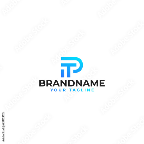 initial letter tp t p monogram logo design. minimal vector graphic alphabet symbol template.