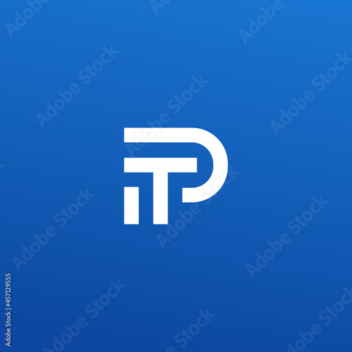 initial letter tp t p monogram logo design. minimal vector graphic alphabet symbol template.
