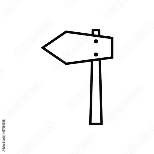 Direction board icon vector set. pointer illustration sign collection. route symbol.