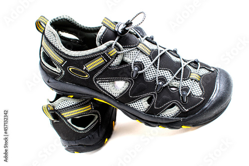 Sports sandals for men for travel and trip in the mountains.