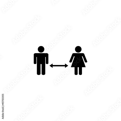 Social distancing. social distance sign and symbol. self quarantine sign