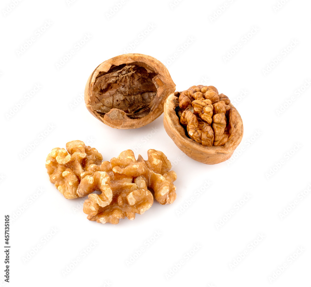 Walnuts isolated on white background Walnuts isolated on white background