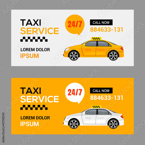 Taxi service cab flyer template background. Taxi driver app vector brochure banner concept