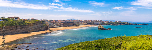 Panorama of Biarritz, France and its seaside on the Atlantic Ocean photo