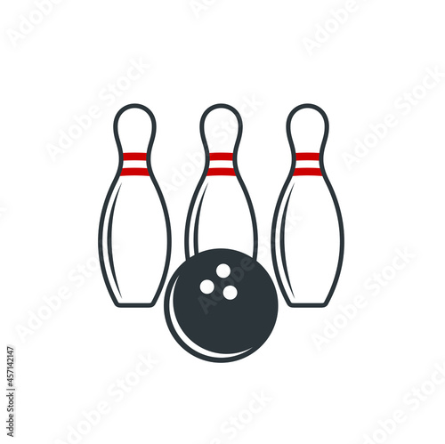 Fotografie, Tablou bowling game icon