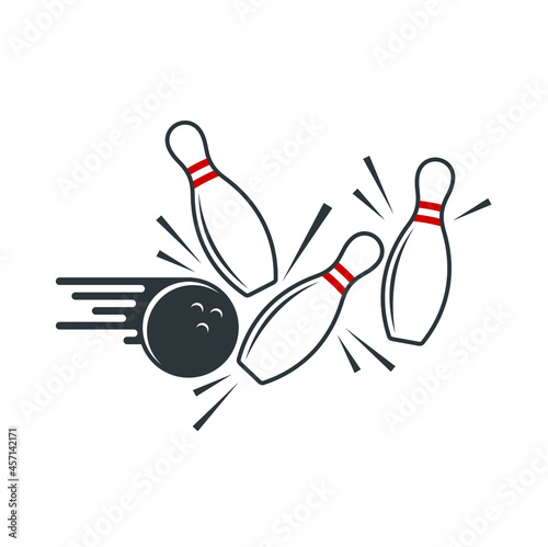 Leinwand Poster bowling goal icon