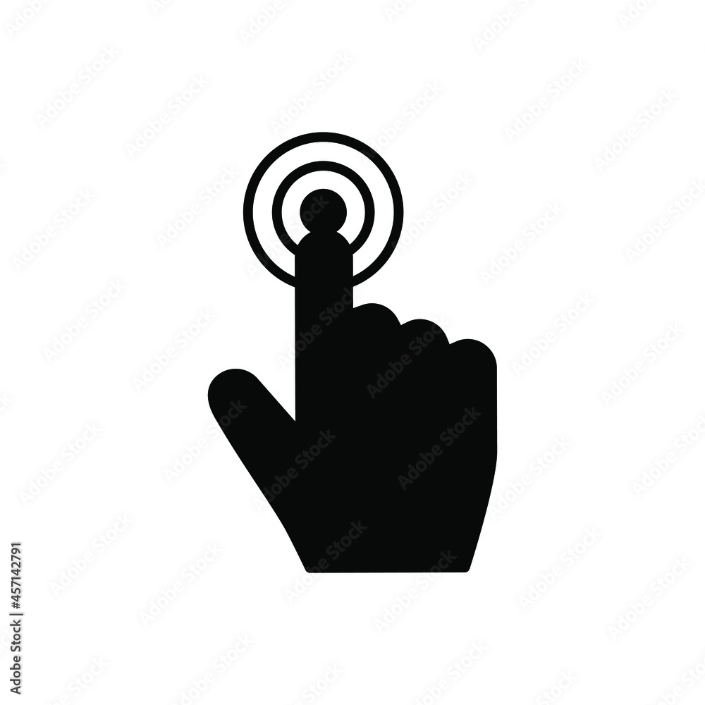 Pointer Click Sign Pointer cursor mouse vector icon. Clicking cursor illustration sign ...