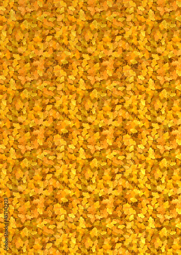 イチョウのイラスト背景素材_シームレス非対応	
