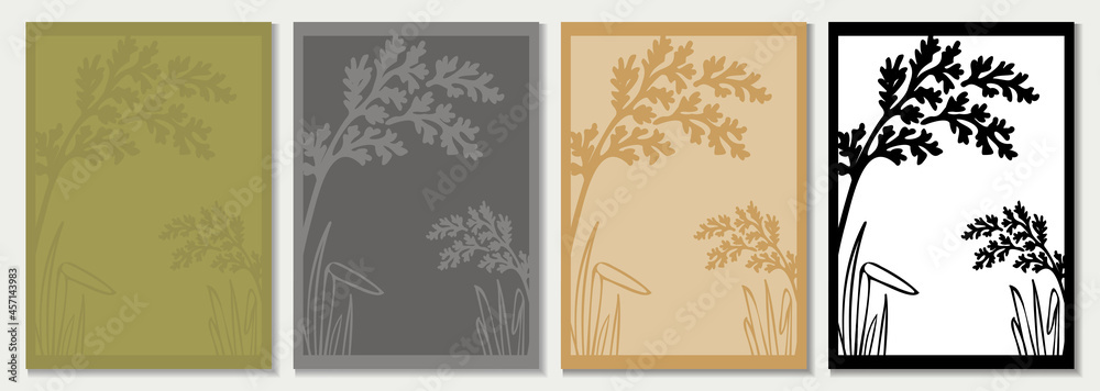 Template, background, background for any inscription, announcement, invitation. Using autumn paraphernalia, leaves, branches, grass, monocolor Template, background, background for any inscription, announcement, invitation. Using autumn paraphernalia, leaves, branches, grass, monocolor