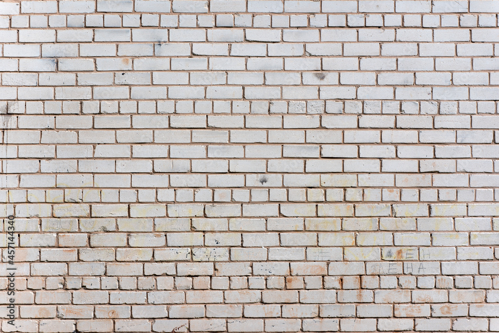 white brick wall texture, background, small bricks