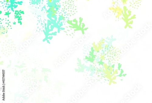 Light Blue, Green vector pattern with random forms.