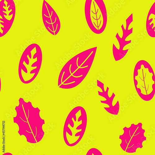 pattern of leaves for fabric or paper