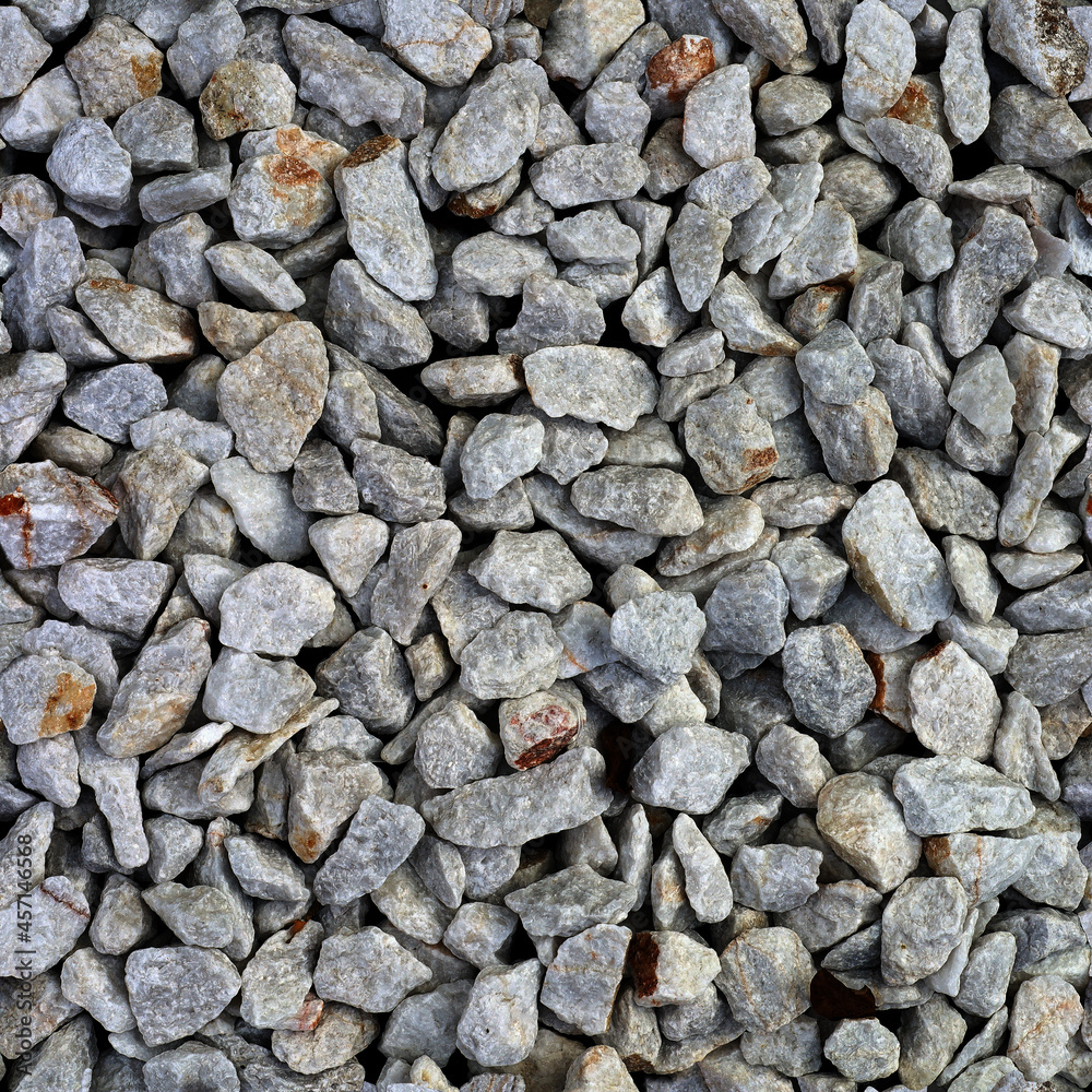 Crushed marble seamless texture. Small gray stones background Crushed marble seamless texture. Small gray stones background