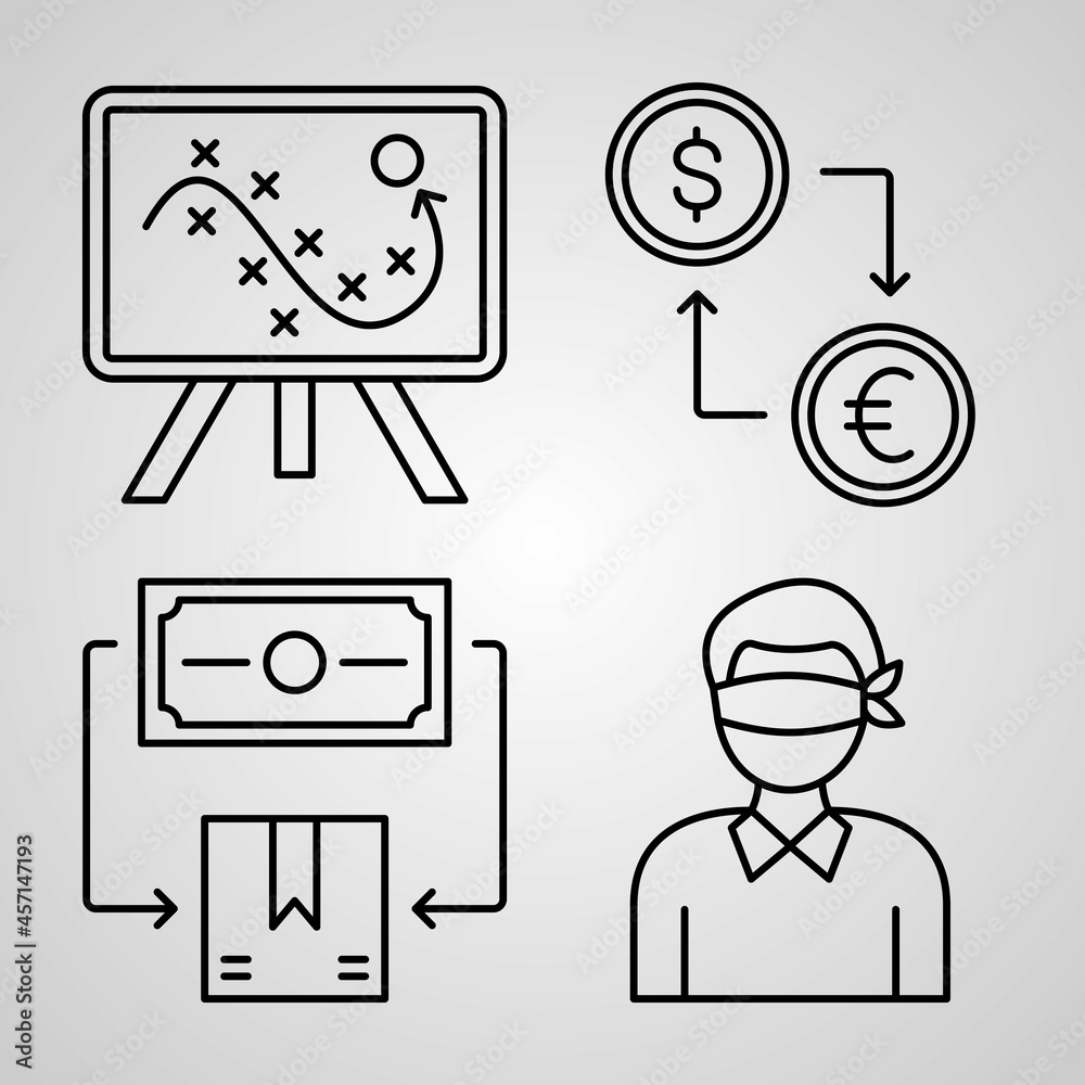 Set of Thin Line Flat Design Icons of Diplomacy Set of Thin Line Flat Design Icons of Diplomacy