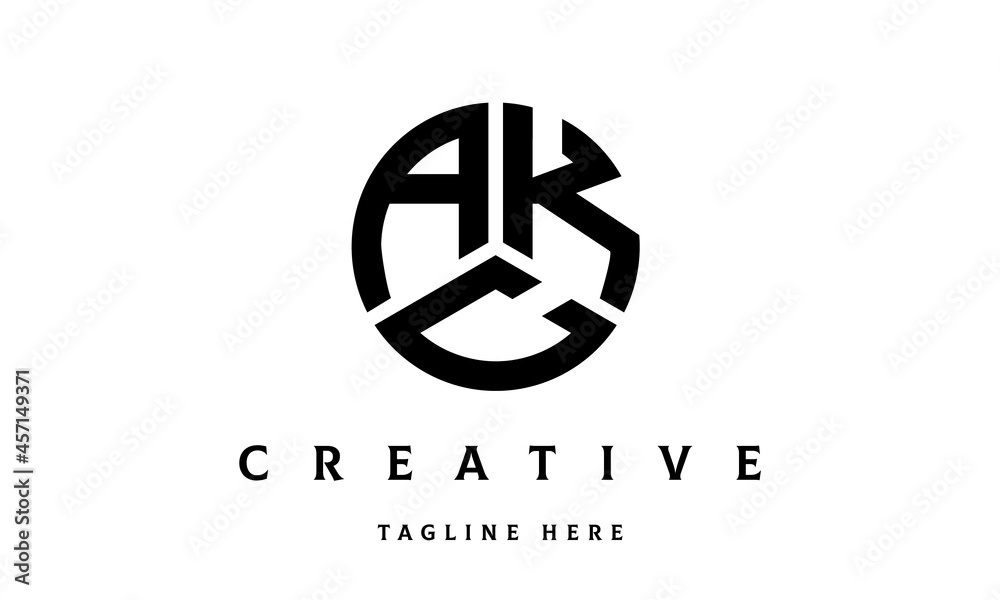 AKC circle three letter logo AKC circle three letter logo