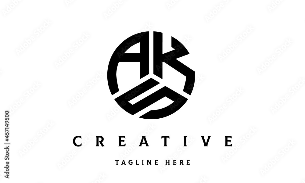 AKS circle three letter logo AKS circle three letter logo