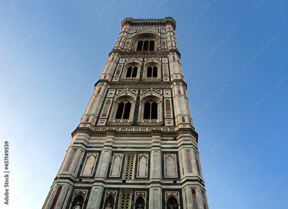 The bell tower of the Duomo in Florence, Italy