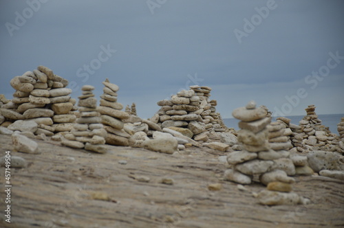 Photography Field of rock pyramids found on Re island