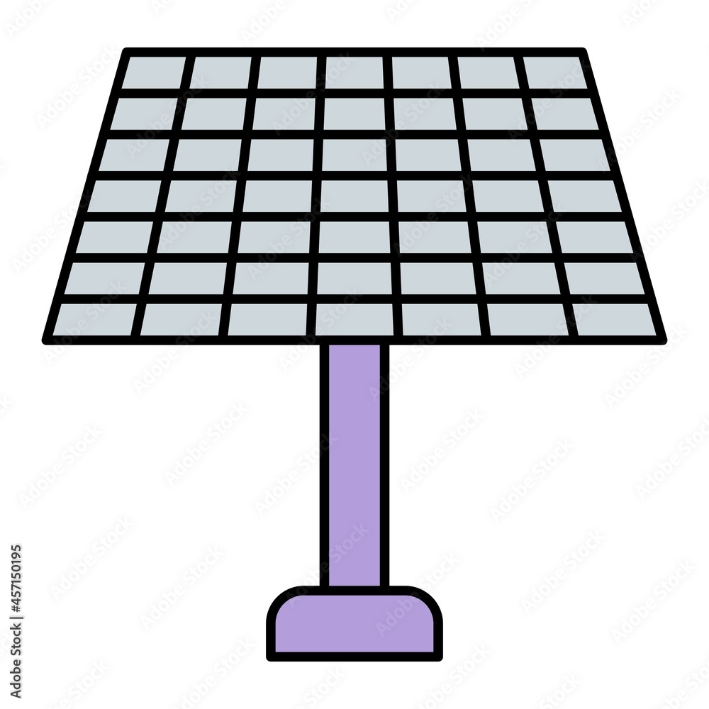 Vector Solar Panel Filled Outline Icon Design Vector Solar Panel Filled Outline Icon Design