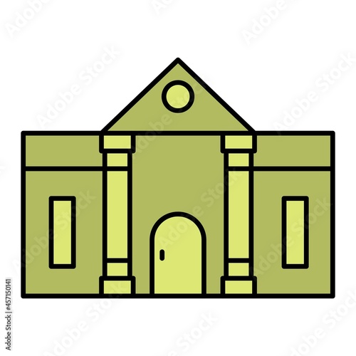 Vector Museum Filled Outline Icon Design