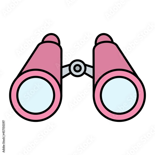 Vector Binoculars Filled Outline Icon Design