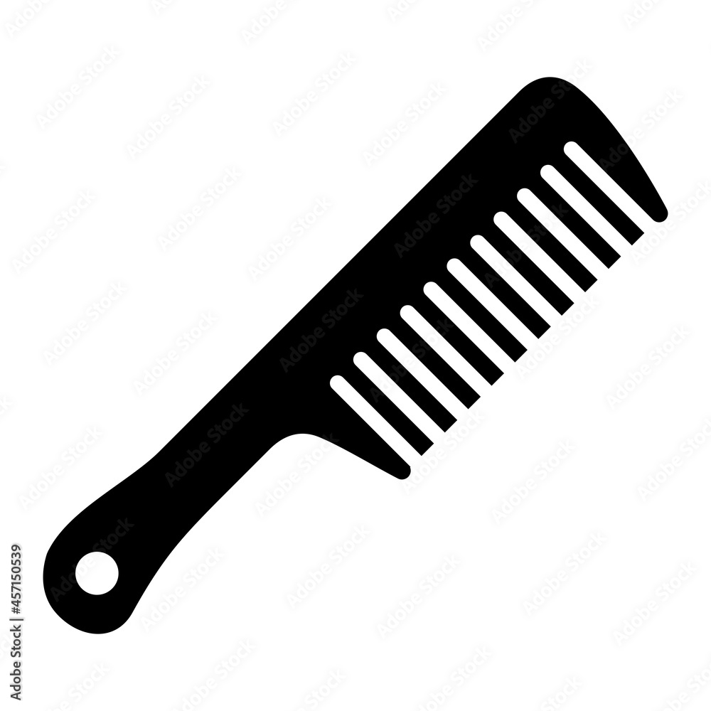 Vector Comb Glyph Icon Design Vector Comb Glyph Icon Design