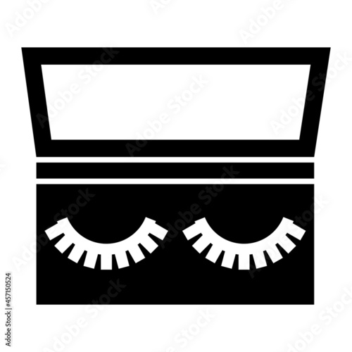 Vector Eyelashes Glyph Icon Design