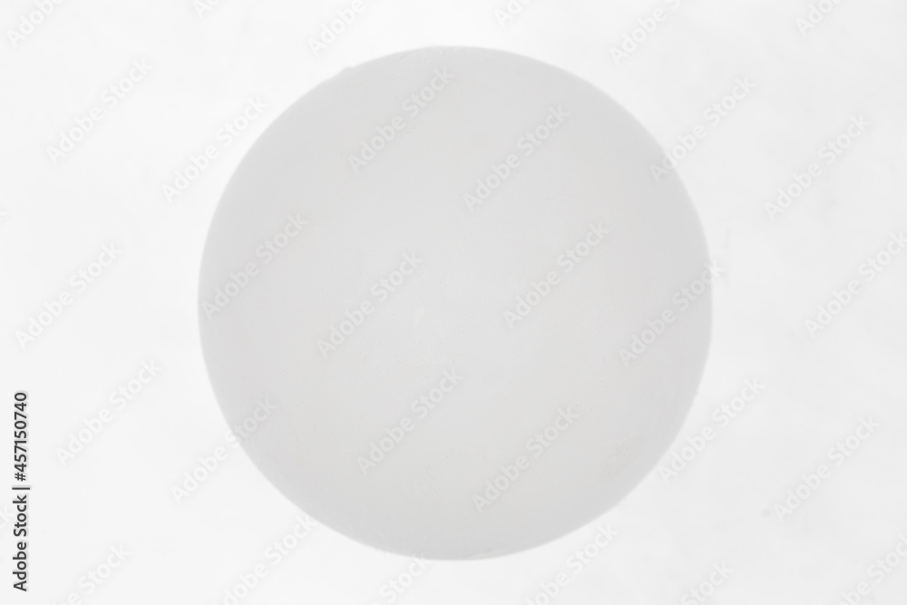 ice ball, frozen glass globe isolated on white background ice ball, frozen glass globe isolated on white background