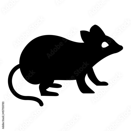 Vector Rat Glyph Icon Design