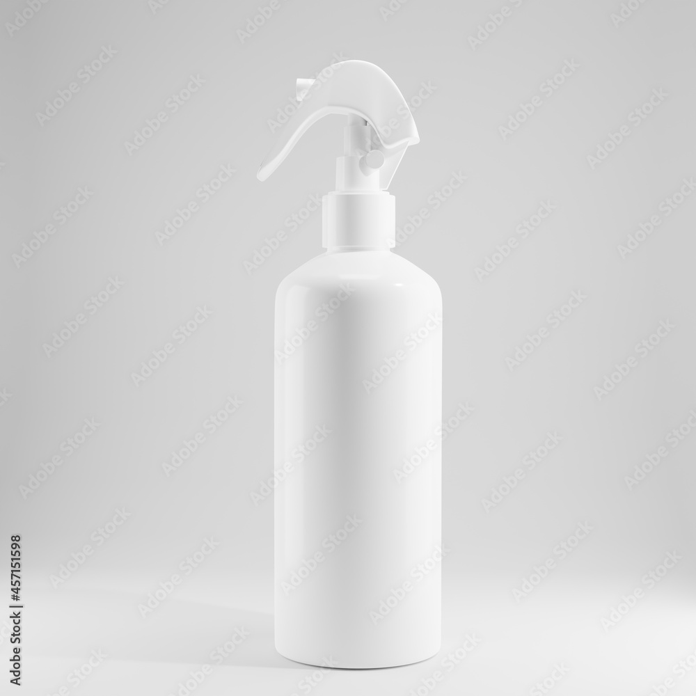white spray .plastic bottle 3d mockup lotion gel cosmetic beauty care body white spray .plastic bottle 3d mockup lotion gel cosmetic beauty care body