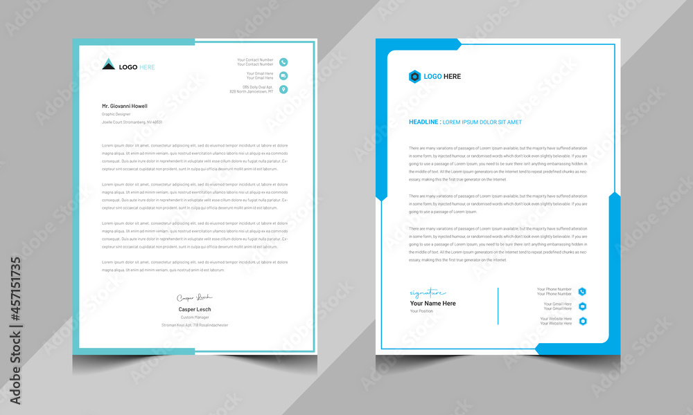 Corporate Business Letterhead Template Design Corporate Business Letterhead Template Design