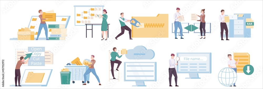 File Management Icons Collection File Management Icons Collection