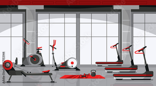 Gym Colored Composition