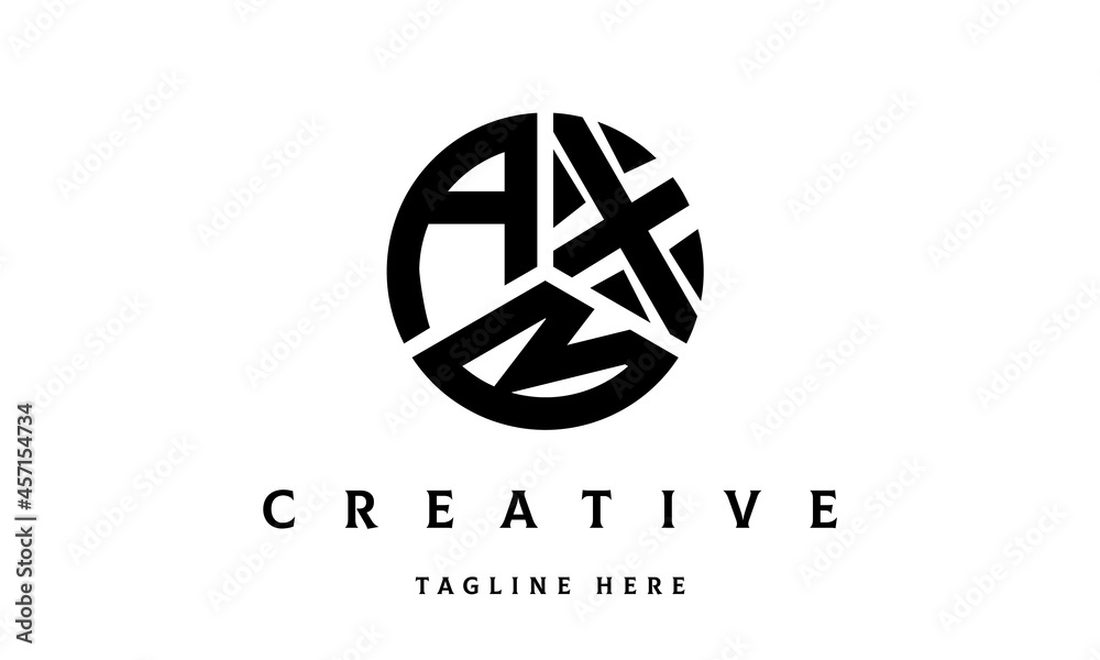 AXB circle three letter logo AXB circle three letter logo