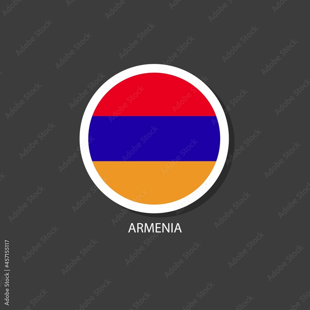 Armenia flag vector circle shape. Armenia flag vector circle shape.