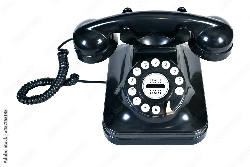 Retro telephone communication in the 90s. Classic Vintage Old Fashioned ...