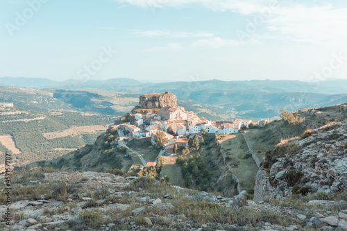 Beautiful landscape of Ares del Maestrat (Ares del Maestre) municipality in Spain photo