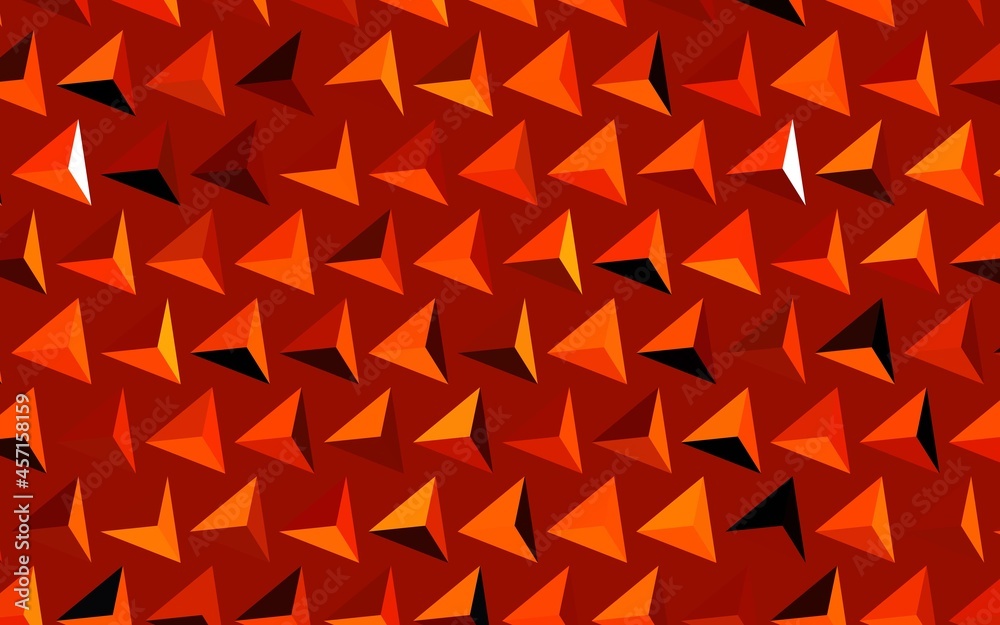 Dark Orange vector pattern with polygonal style.