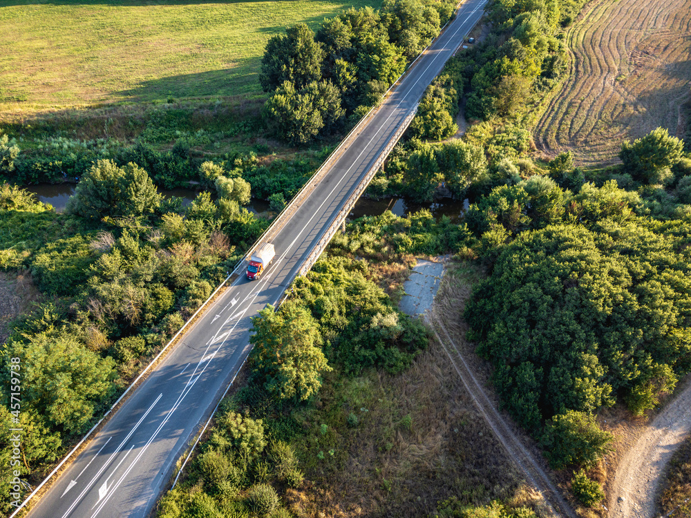 Fototapeta premium aerial view of highway