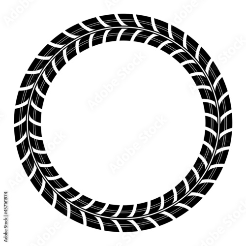 vector round tire track