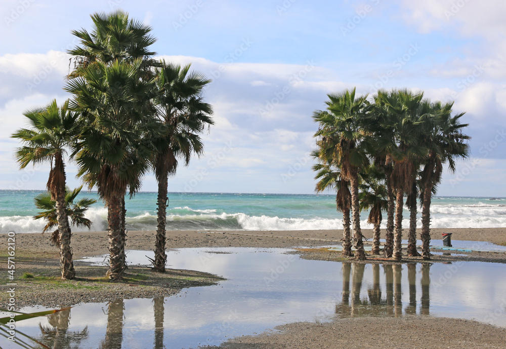 Fototapeta premium Beach of Almunecar, Spain 