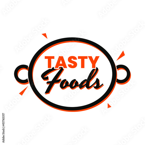 Tasty foods delicious meals icon label banner design vector