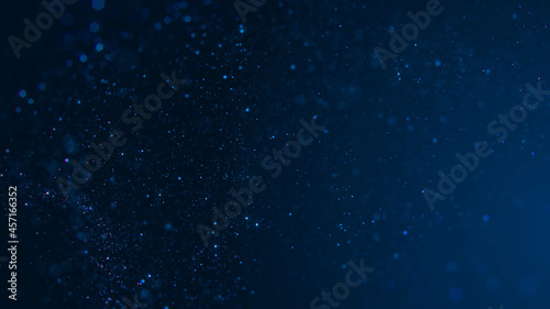Floating Dark Blue Particles in Background, blue particle background